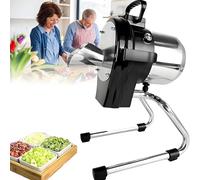 Commercial Electric Vegetable Chopper, 2 Feed Ports for Efficient Slicing of Onions, Garlic, and Chili