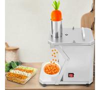 Commercial Electric Vegetable Cutter 200W Stainless Steel Chopper for Automatic Potato and Onion Food Processing, 15mm Cutting Blade