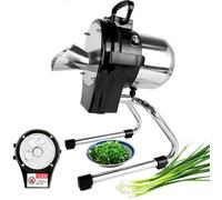 Commercial Electric Vegetable Cutter, Spring Onion Chopper with 304 Stainless Steel Blade, Adjustable Thickness 1-5mm, for Scallion, Garlic, Ginger, Chili, Potato