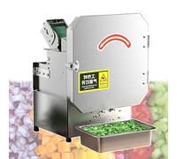 Commercial Electric Vegetable Cutter with Conveyor Belt, Efficient 200W Greens Machine for Slicing Garlic, Ginger, Chili, Potato, and Cucumber in Home and Commercial Kitchens