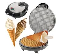 Commercial Electric Waffle Cone Maker with Temperature Control and Double-Sided Heating for Ice Cream Shops and Dessert Businesses