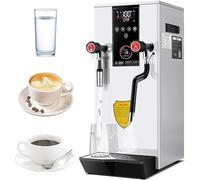 Commercial Electric Water Boiler and Milk Frother, 2200W with LED Display, Ideal for Tea and Coffee Shops, Dessert Stores