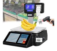 Commercial Electronic Counting Scale with Dual Display and Label Printing for Retail and Supermarket Use