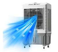 Commercial Evaporative Air Cooler Fan, 3-Speed Portable Swamp Coolers, Evaporative Cooler with 120° Oscillating, 3 in 1 Air Conditioner, 55L Large Water Tank, Powerful Motor for Efficient Cooling (Co