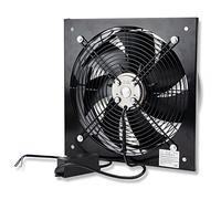 Commercial Extractor Industrial Ventilation Axial Exhaust Blower Flow Air Plate Fan 8 Inches 200MM Black (Heavy Duty Metal With Speed Control Regulator)