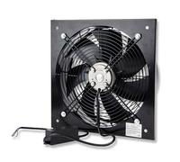 Commercial Extractor Industrial Ventilation Axial Exhaust Blower Flow Air Plate Fan Black Heavy Duty Metal With Speed Control Regulator (16" Inches 400mm With Speed Controller)