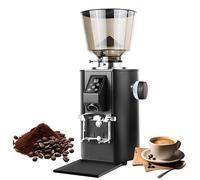 Commercial Flat Burr Coffee Grinder, Electric Coffee Bean Grinder, 64mm Burr with 9 Precise Settings for Espresso & Pour Over, Dual Dosing Modes, Large Capacity Hopper & Portafilter Holder Black