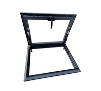 Commercial Flat Roof Access Hatch Door, Skylight Maintenance Window, Manual Outdoor Emergency Exit with Tempered Glass Lid for Enhanced Safety and Durability