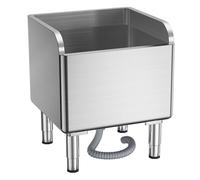 Commercial Floor Mop Sink - Stainless Steel Mop Service Basin, Floor Mount Mops Sink Standing Industrial Serveware Slop Sinks for Kitchen Business Garages, 17.72x16.14x21.65in