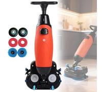 Commercial Floor Scrubber, 17" Cleaning Width, Double Brushes, 360° Rotating Head, Industrial Floor Cleaning Machine for Home, Office, and Hotel Use