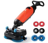 Commercial Floor Scrubber Machine, 3 in 1 Walk-Behind Floor Cleaner Polisher, with 2 Brushes & Tanks, 90-120 Min Battery, Coverage Area 1000 m²/h, for Concrete, Tile & Sealed Floors