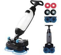 Commercial Floor Scrubber Machine - Battery-Powered, Double Brush, Multi-Functional, 13000 sqft Coverage, 360° Rotation, 360 RPM Motor, 1-Gal Tank
