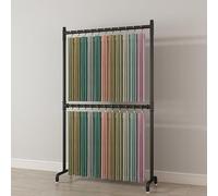 Commercial Floor-Standing Metal Fabric Display Rack for Quilts, Samples, Towels & Scarves - Versatile Organizer Holder, 3 Colors Available (Black, 150x40x160cm)