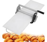 Commercial Foldable Manual Dough Sheeter Machine, Stainless Steel Table Top Dough Roller, Adjustable Thickness for Bakery and Pizza Making