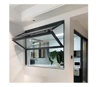 Commercial Folding Double Hung Window, Hovering and Lifting Windows, 8-Level Wind Rated, 3C Tempered Glass & Hidden Locks(WxH32x44in/81x112cm)