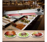 Commercial Food Hanging Heat Lamp,Infrared Food Warmer,Buffet Kitchen Hotel Restaurant Heating Lamp with Adjustable Temperature 30-85℃ + Stainless Steel Heating Tube
