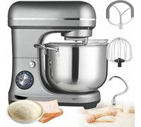 Commercial Food Mixer, 10L Large Capacity Stand Mixer, 8 Speed Settings, Includes Dough Hook, Mixing Hook, and Egg Beater for Bakeries, Schools, Pizzerias