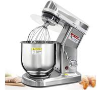Commercial Food Mixer, Large Capacity Stand Mixer with Dough Hook, Mixing Hook, Egg Beater for Schools, Bakeries, Restaurants, Pizzerias