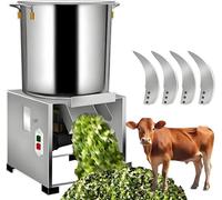 Commercial Food Processor, 120kg/H Electric Vegetable Chopper with Large Feed Inlet, 3500RPM Stainless Steel Shredder & Grater for Vegetables, Grains & Animal Feed Preparation