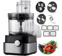 Commercial Food Processor,5L Large Electric Vegetable Dicer Chopper 600W Multifunctional Professional Veggie Shredder Grater Multifunctional Meat Grinder Blender with 5 Stainless Steel Blades,for Home