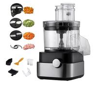 Commercial Food Processor, 600W Electric Vegetable Cutter & Dicer, 5L Capacity with Dicing/Slicing/Shredding/Grinding Functions, for Home Kitchen & Restaurant Use