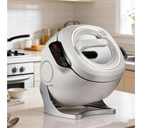 Commercial Food Processor, Automatic Stir Fry Cooker with 360° Rotation, Visual Pot Lid, Touch Panel for Easy Cooking, Ideal for Home and Restaurant Use