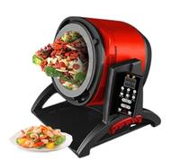 Commercial Food Processor with 7-Speed Automatic Steamer and 360° Rotating Stir-fry Pan - Ideal for Cooking, Stewing, Frying, and Soup Preparation, 2200W