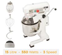 Commercial Planetary Food Mixer / Spiral Mixer - 15L Kukoo White One Size