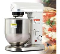 Commercial Food Stand Mixer, 7l Multifunction Electric Dough Mixer For Pizza And Bakery, 3 Speed, Ideal For Bread And Cake Preparation White 10l