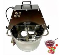 Commercial Food Stirrer Pot 10L Stainless Steel Automatic Mixer Machine with Double Stirring Paddle & Auxiliary Fan Light for Making Jam Sauce Filling