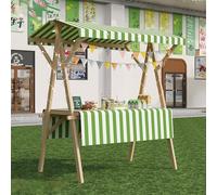 Commercial Food Trucks, Portable Market Stalls, Lockable Wheels, Multi-purpose Display Racks, Foldable Retail Kiosks, Ideal For Outdoor Vendors(Light Green,120cm/47.2in)