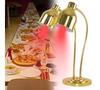 Commercial Food Warmer Heating Lamp - Adjustable Single/Double Head Buffet Light 250W Ideal for Keeping Pizza & Fries Warm Perfect for Catering & Events