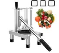 Commercial French Fries Cutter with Antiskid Handle, Push Down Design for Easy Use and Cleaning, Includes 3 Blades, Ideal for Restaurants and Home Kitchens
