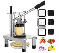 Commercial French Fry Cutter, Chip Cutter Machine with 3 Replacement Blades, Dicer Chopper for French Fries, Potato, Carrot, Cucumber, Vegatable, Restaurants and Home