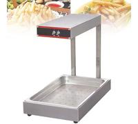 Commercial French Fry Warmer with Heat Lamp and Dump Station for Restaurant Buffet and Kitchen Use