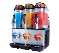 Commercial Frozen Ice Drink Slush Machine with LED Lights & Adjustable Thermostat Slushie Maker Machine for Bars, Cafes, Hotels | Easy Clean, High Quality, Reliable Performance - (3 Tank Slush)