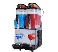 Commercial Frozen Ice Drink Slush Machine with LED Lights & Adjustable Thermostat Slushie Maker Machine for Bars, Cafes, Hotels | Easy Clean, High Quality, Reliable Performance - (2 Tank Slush)