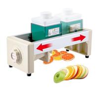 Commercial Fruit and Vegetable Slicer Cutter, Manual Lemon Slicer with 1-10mm Adjustable Thickness, V-Shaped Blade Design, Potato Slicing Machine for Home Kitchen