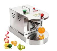 Commercial Fruit Orange Peeling Machine, Automatic Lemon Orange Peeler, 500pcs/h, 304 Stainless Steel, Adjustable Thickness, Automatic Stop, Electric Skin Remover Tool for Peaches Kiwis