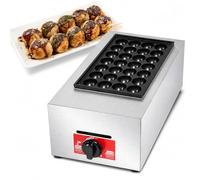 Commercial Gas Pancake Maker And Mini Takoyaki Machine With Non Stick Plate, Independent Temperature Control And Stainless Steel Body