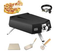 Commercial Gas Pizza Oven, Indoor and Outdoor Use with Stand and Pizza Stone, Ideal for Home, Restaurant, Backyard, and Camping