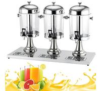 Commercial Glass Beverage Dispenser with Tight Seal and Tap Stand - 24L Capacity for Serving Drinks at Events