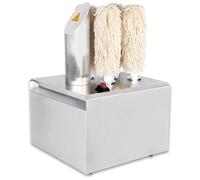 Commercial Glass Polisher, Stainless Steel Electric Machine with Hot Air Drying Function, 360° All-Round Cleaning for Various Round Glassware