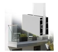 Commercial Glass Railing Brackets - Aluminum Mounting Standoffs for Balconies, Stairs, and Commercial Spaces, Side-Mount/Flush-Mount, Style 2, L 0.5