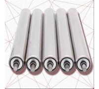 Commercial Glide Rollers for Conveyor Systems Non-Driven 5-Pack 1"-2.4" Diameter 400mm Length Heavy-Duty Smooth Motion Ideal for Material Handling and Transport.