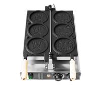 Commercial Gold Coin Bread Machine Electric Three Cavity Pastry Maker For Cheese Pull Snack Korean Viral Dessert Easy Operation Even Heat Rapid Heating