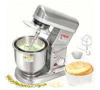 Commercial Grade 500W Stand Mixer with 3-Speed Electric Control, Includes Stainless Steel Dough Hook, Beater, and Whisk for Professional Baking, Pizza Making,Pastry Preparation(5L)