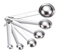 Commercial Grade 6 Piece Nonrust Steel Scoops Set Baking Utensils with Measurement Markings Multipurpose Kitchen Measuring Spoons Set