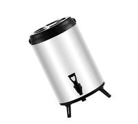 Commercial-Grade 8L Drink Dispenser with Insulated Spout & Ergonomic Grip Ideal for Cafes Parties Rustless White Two Layer Warm Insulated Drink Distributor