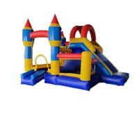 Commercial Grade Bounce House Bouncy Castle 4 in1 Large Bouncer,obstacle,climbing wall, with Slide Factory Price 17.7x16.4x11.5FT